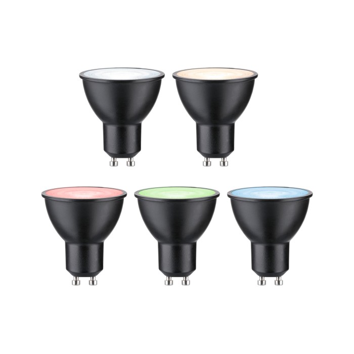 Bec LED reflector, 230V, Standard Smart Home Zigbee 3.0, GU10, 350lm, 4,8W, RGBW+, flux luminos variabil, negru mat [4]