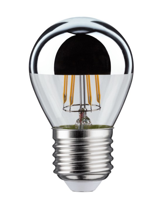 Bec LED sferic cu oglindă 360lm E27 2700K 4,8W 230V argintiu [2]