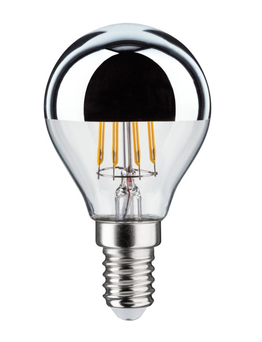 Bec LED sferic cu oglindă 440lm E14 2700K 4,8W 230V argintiu, cu flux luminos variabil [2]