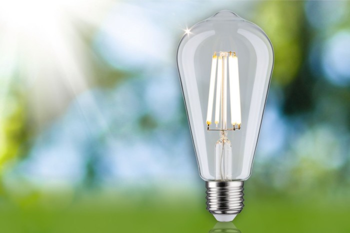 Bec LED ST64, cu filament, Eco-Line, 230V, E27, 840lm, 4W, 3000K, clar [4]