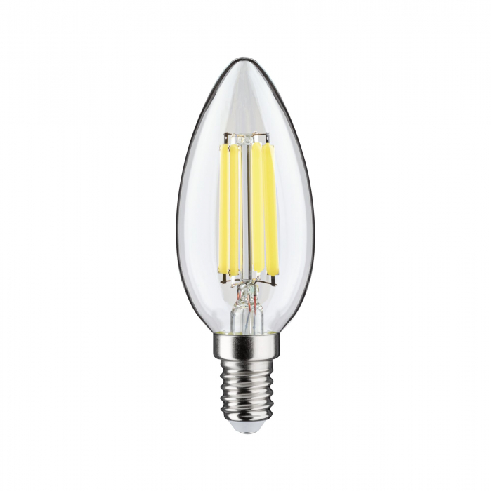 Bec lumânare Eco-Line 230 V cu filament LED, E14, 98mm, 525lm, 2,5W, 4000K, clar [1]