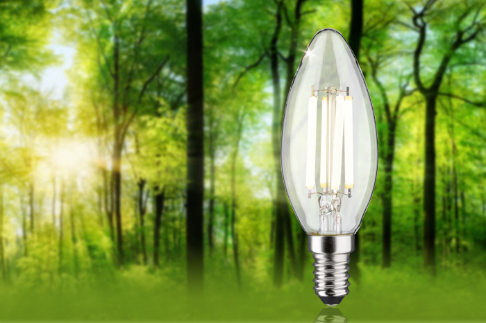Bec lumânare LED Eco-Line, 230V, cu filament, E14, 840lm, 4W, 4000K, clar [3]