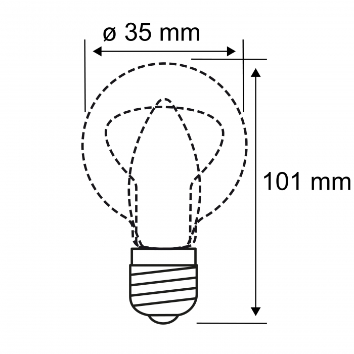 Bec lumânare LED Eco-Line, 230V, cu filament, E14, 840lm, 4W, 4000K, clar [5]