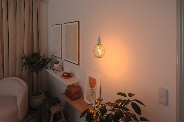 Bec Metallic Glow, 230V, standard LED, 180lm, 4W, 1800K, bronz, cu flux luminos variabil [4]