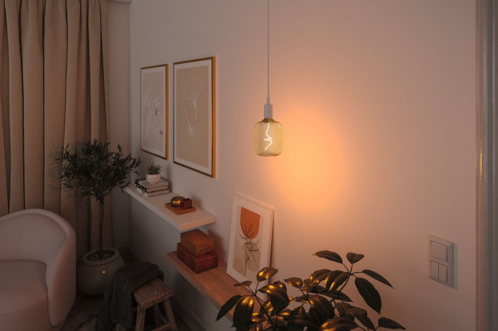Bec Metallic Glow, 230V, standard LED, 180lm, 4W, 1800K, bronz, cu flux luminos variabil [4]