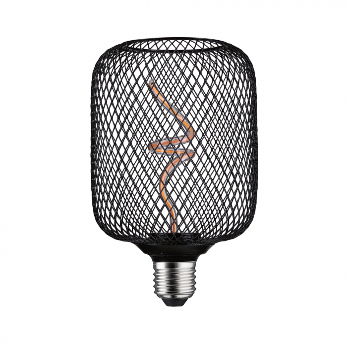 Bec Metallic Glow, 230V, standard LED, 180lm, 4W, 1800K, negru, cu flux luminos variabil [2]