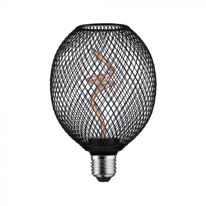 Bec Metallic Glow, 230V, standard LED, 180lm, 4W, 1800K, negru, cu flux luminos variabil [2]