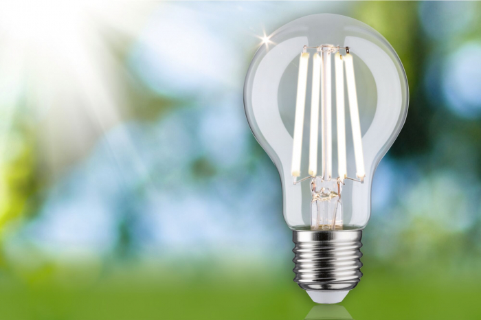 Bec pară Eco-Line, 230V, cu filament LED, E27, 840lm, 4,5W, 4000K, clar, cu flux luminos variabil [4]