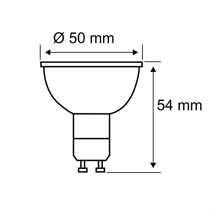 Bec reflector LED 230V GU10, 750lm, 8W, 2700K, alb mat, flux luminos variabil [5]