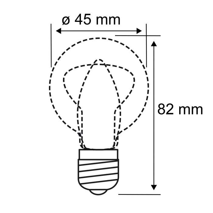 Bec sferic Eco-Line 230 V cu filament LED, E14, 82mm, 525lm, 2,5W, 4000K, clar [6]