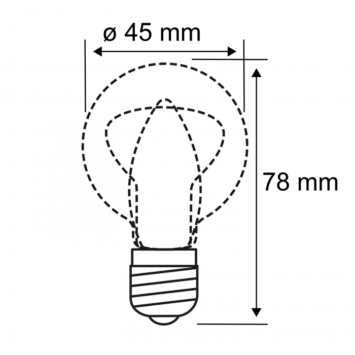 Bec sferic LED Eco-Line, 230V, cu filament, E14, 78 mm, 840lm, 4W, 3000K, clar [5]