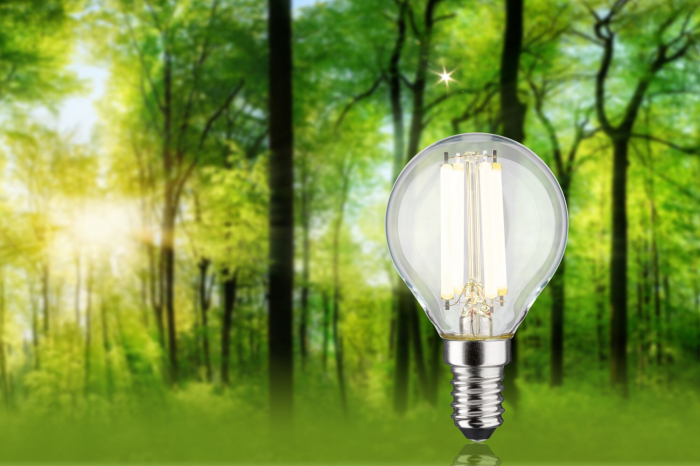 Bec sferic LED Eco-Line, 230V, cu filament, E14, 78 mm, 840lm, 4W, 4000K, clar [3]
