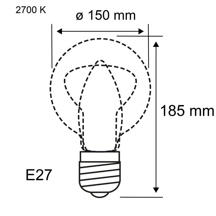 Bec Vintage Edition 230 V Standard LED Globe 150, E27 400lm 4,7W 2700K, auriu, flux luminos variabil în 3 pași [6]