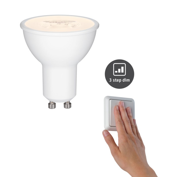 Bec LED decorativ GU10 460lm 2700K 6,5W cu temperatură de culoare variabilă în 3 pași [6]