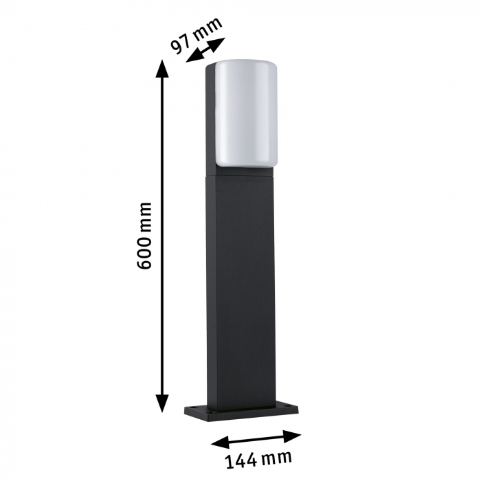 Bolard LED Bonnie, IP44, 600mm, 3000K, 8,5W, 560lm, 230V, antracit, aluminiu [3]
