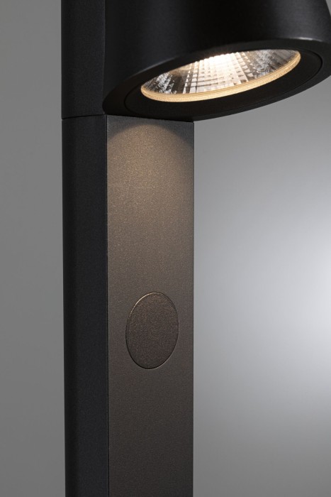 Bolard LED Caissa cu senzor de înaltă frecvență, IP44, 3000K, 9W, 700lm, 230V, 65°, antracit [6]