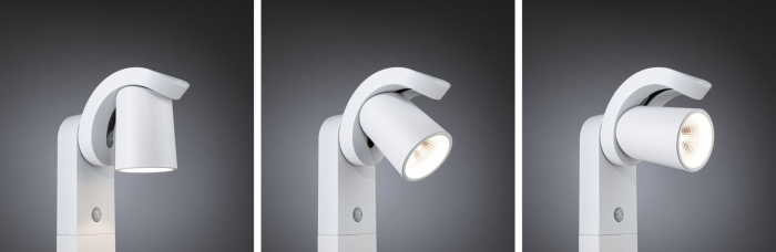 Bolard LED Cuff, cu senzor de mișcare, IP44, 3000K, 10W, 700lm, 230V, 70°, alb [6]