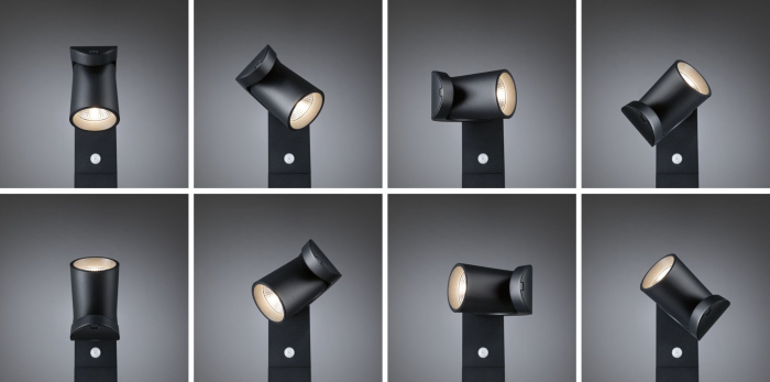 Bolard LED Cuff, cu senzor de mișcare, IP44, 3000K, 10W, 700lm, 230V, 70°, antracit [5]