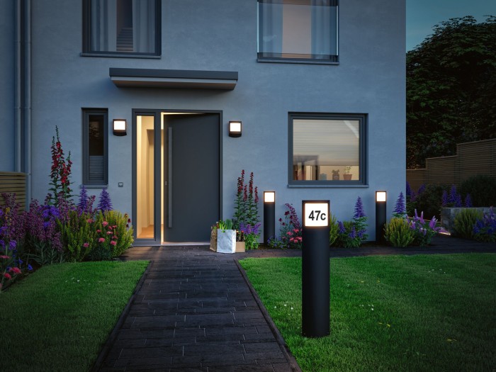 Bolard LED de exterior Padea Dusk cu senzori crepuscular și de mișcare 8,5W, antracit, IP44 [5]