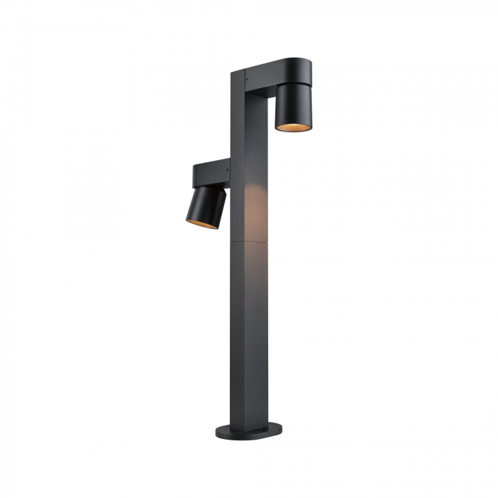 Bolard LED Kimu,  "insect friendly", IP44, 822mm, 2200K, 2x7,8W, 720lm, 230V, 70°, antracit [3]