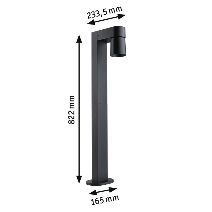 Bolard LED Kimu, "insect friendly", IP44, 822mm, 2200K, 7,8W, 500lm, 230V, 70°, antracit [4]