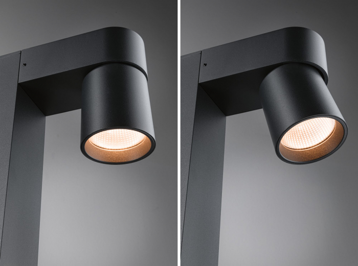 Bolard LED Kimu, IP44, 822mm, 3000K, 2x8W, 750lm, 230V, 70°, antracit [4]