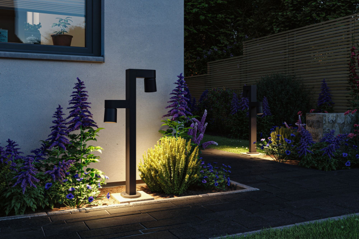 Bolard LED Kimu, IP44, 822mm, 3000K, 2x8W, 750lm, 230V, 70°, antracit [8]