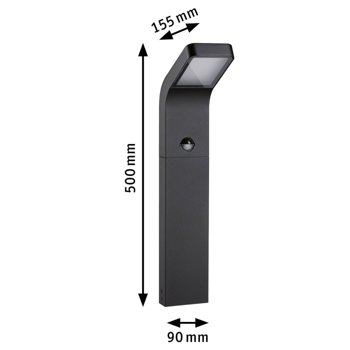 Bolard LED Kulma, IP44, 230V, 7.5W, antracit, aluminiu, cu senzor de mișcare [3]