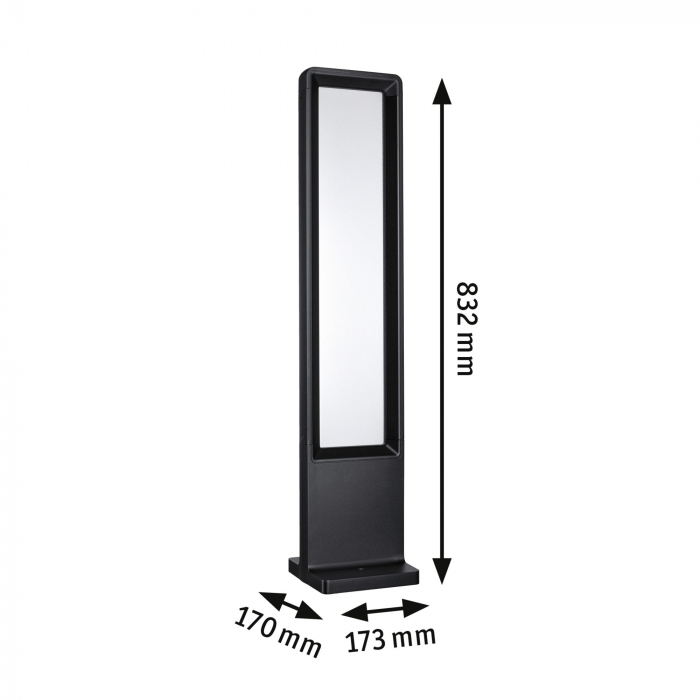 Bolard LED Reana, IP44, 3000K, 2x240lm, 2x4W, 230V, antracit, metal [3]
