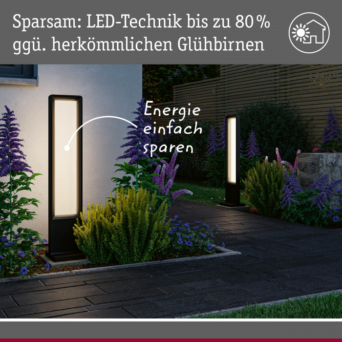 Bolard LED Reana, IP44, 3000K, 2x240lm, 2x4W, 230V, antracit, metal [5]