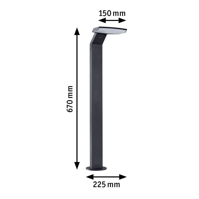 Bolard LED Zenera, IP44, 2200 - 3000K, 10W, 700lm, 230V, antracit [7]