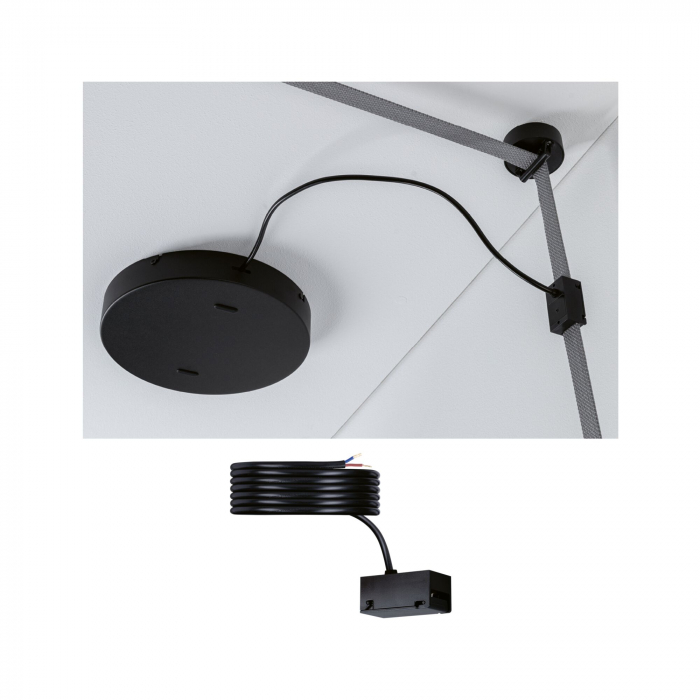 Cablu alimentare panglică Uline, max. 150W, 47x26mm, negru [2]
