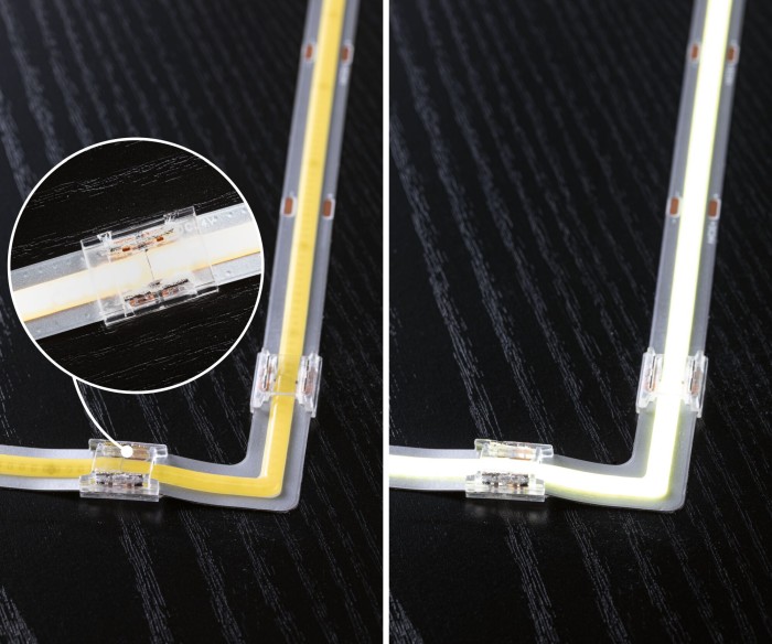 Conector bandă MaxLED 1000 COB 90°, 0,6W, 1800lm/m, 800LEDs/m, 2700K [2]