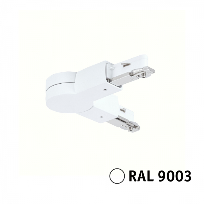 Conector cu unghi reglabil Urail, 159x36mm, max. 1000W, alb Signal [4]