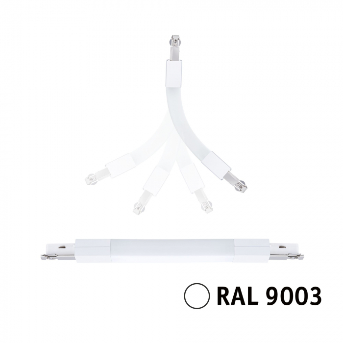 Conector flexibil URail 227x18mm, max. 1000W, alb Signal [4]