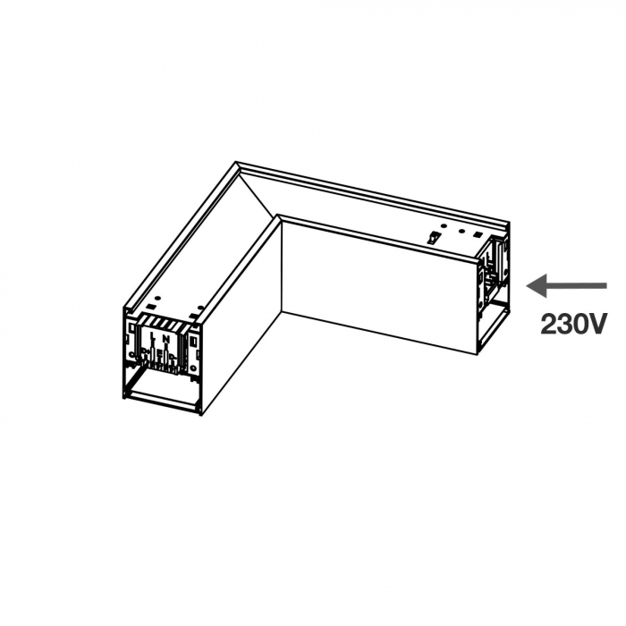 Conector L dreapta SLC Click, negru [3]