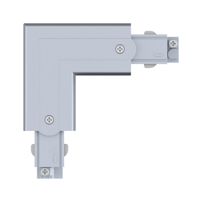 Conector L exterior pentru șină Paulmann ProRail3, 101x101mm, max. 3680W, argintiu [2]