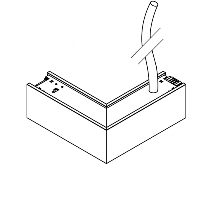 Conector L stânga SLC Click, cu alimentare, negru [4]