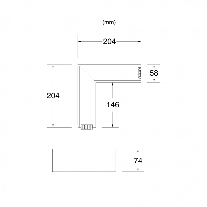 Conector L stânga SLC Click, negru [3]