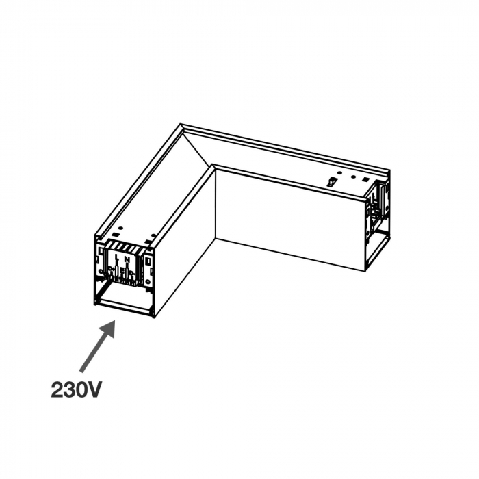 Conector L stânga SLC Click, negru [2]