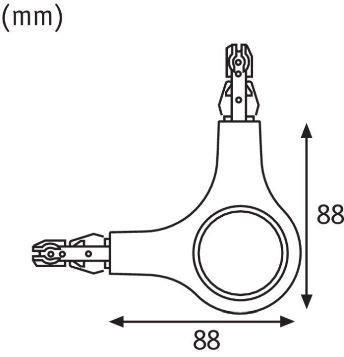 Conector L URail LED 1x5,8W crom mat 230V metal, cu flux luminos variabil [5]