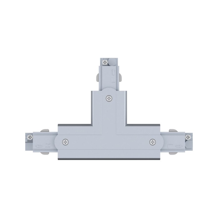 Conector T stânga pentru șină Paulmann ProRail3, 167,5x101mm, max. 3680W, argintiu [2]