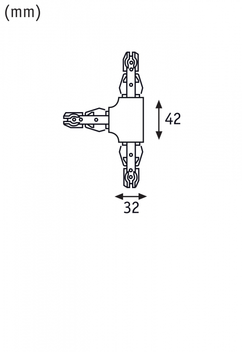 Conector T URail 104x62mm, max. 1000W, alb Signal [5]