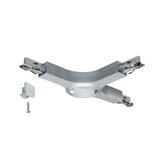 Conector T URail LED 1x5,8W crom mat 230V, metal, cu flux luminos variabil [5]
