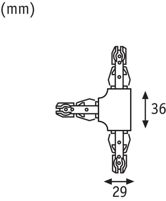 Conector T URail Light&Easy crom mat 230V metal [4]
