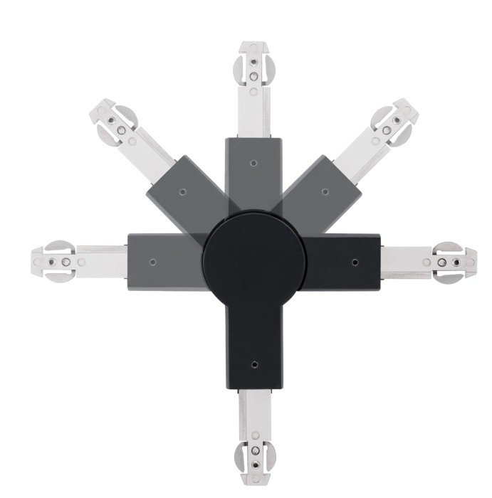Conector URail cu unghi variabil max 1000W negru mat 230V plastic/metal [2]