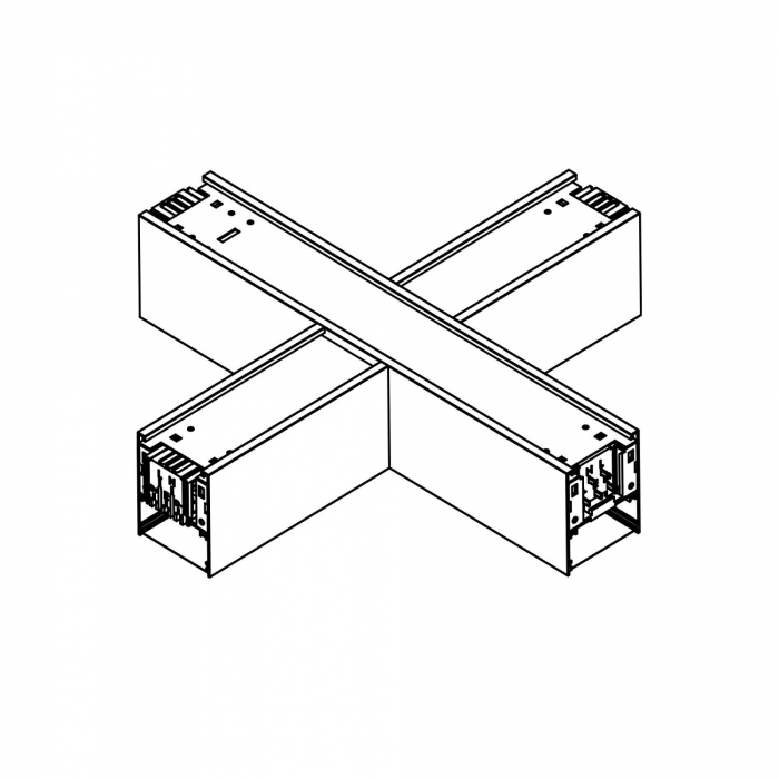 Conector X pentru profil SLC Click, negru [2]