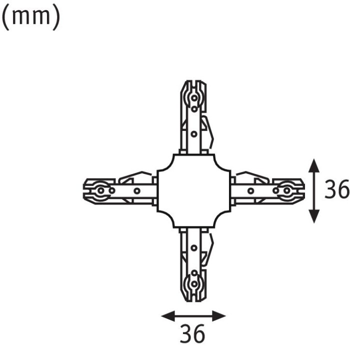 Conector X URail Light&Easy crom mat 230V metal [3]