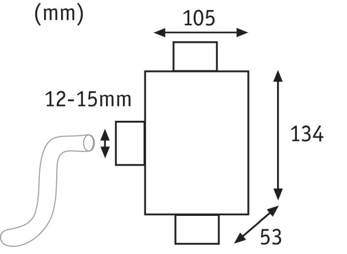 Cutie de legături electrice îngropate, 3 linii, IP68, neagră, pentru cabluri între 12 și 15 mm [4]