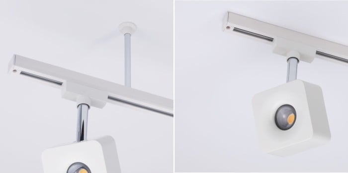 Distanțier șină URail Light&Easy 105mm alb-crom 230V metal [3]